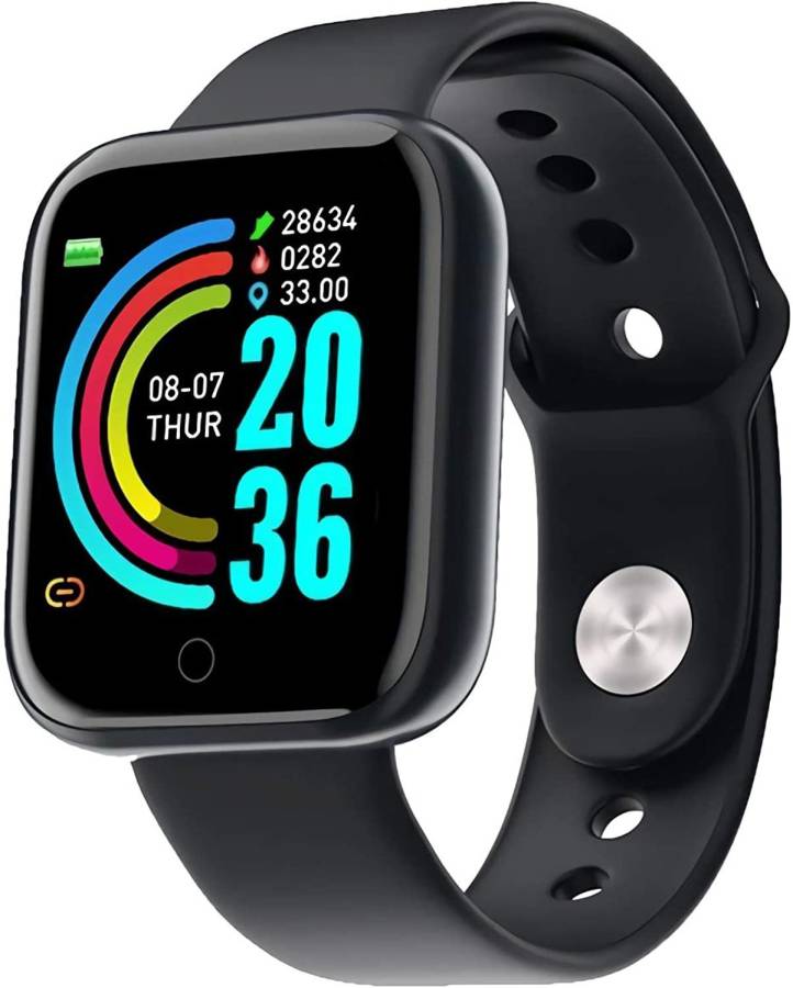 Krondal Y68 Black Smart Fitness Band Smartwatch Price in India