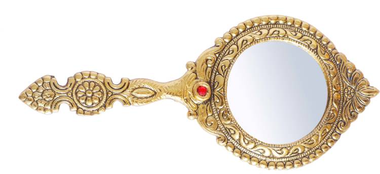 KridayKraft Beautifully Round Shape Hand Mirror For Makeup Price in India