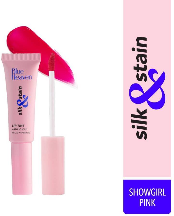 BLUE HEAVEN Silk & Stain Lip Tint, Showgirl Pink, 8ml Lip Stain Price in India