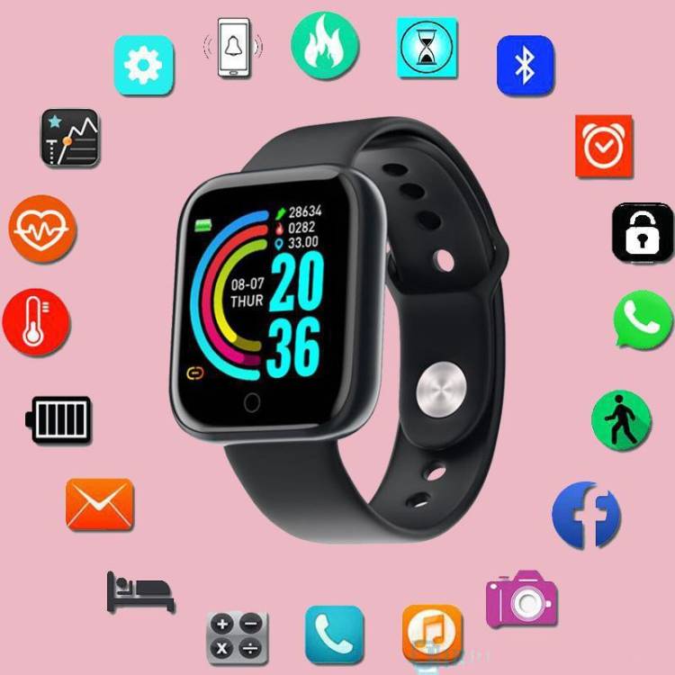 Ykarn Trades Best buy latest Y68 smart watch Bluetooth intelligence with touchscreen display Smartwatch Price in India