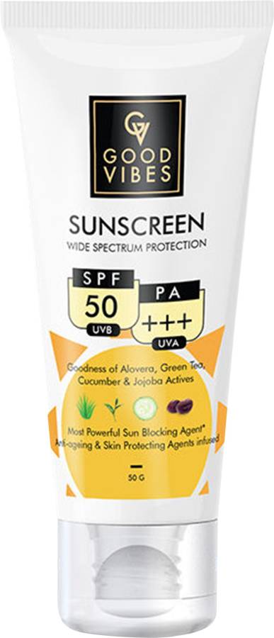 GOOD VIBES Wide Spectrum Protection Sunscreen with SPF 50 (50 g) - SPF 50 Price in India