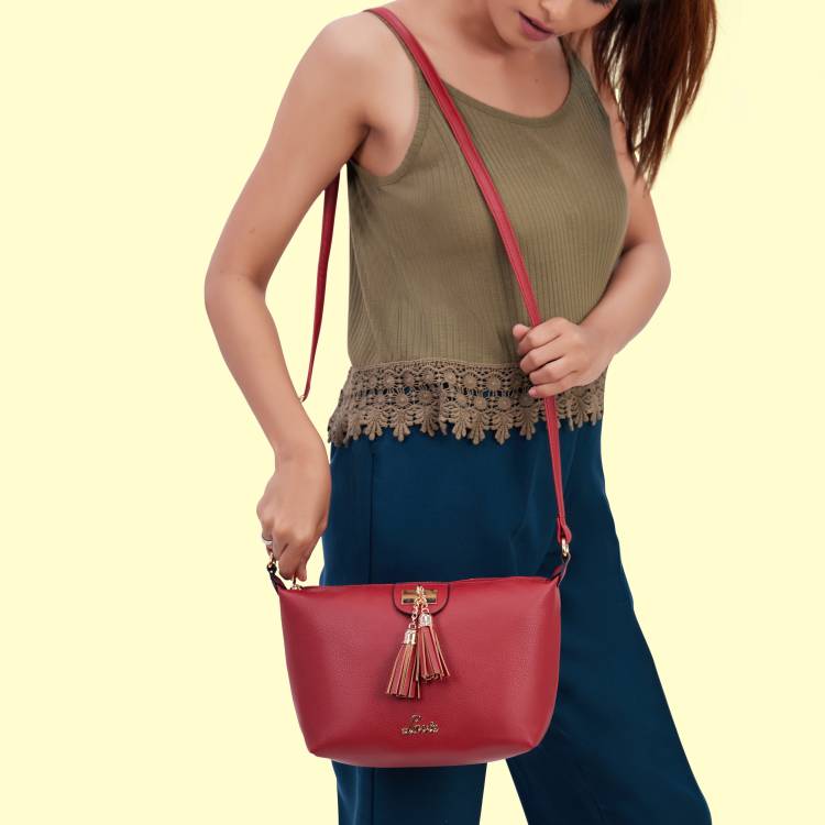 Red Women Sling Bag - Mini Price in India