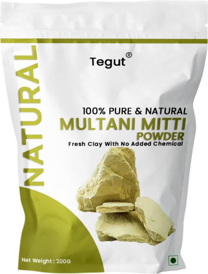 Tegut 100% Pure & A Grade Quality Multani Mitti Powder-200g (Pack of 1) Price in India