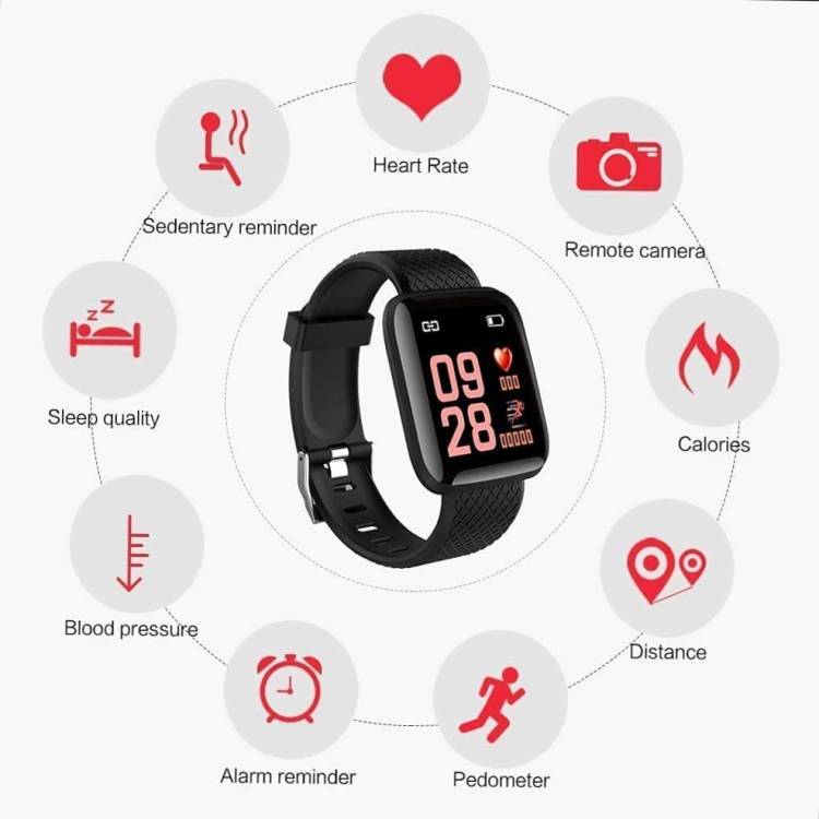 Y2H Enterprises ID116 NEW SMART BLUETOOTH WATCH HEALTH BAND WITH MESSAGES ALERT Smartwatch Price in India
