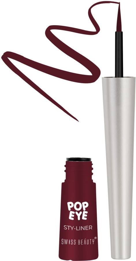 SWISS BEAUTY Pop Eye Eyeliner - Chilli Red 3 ml Price in India