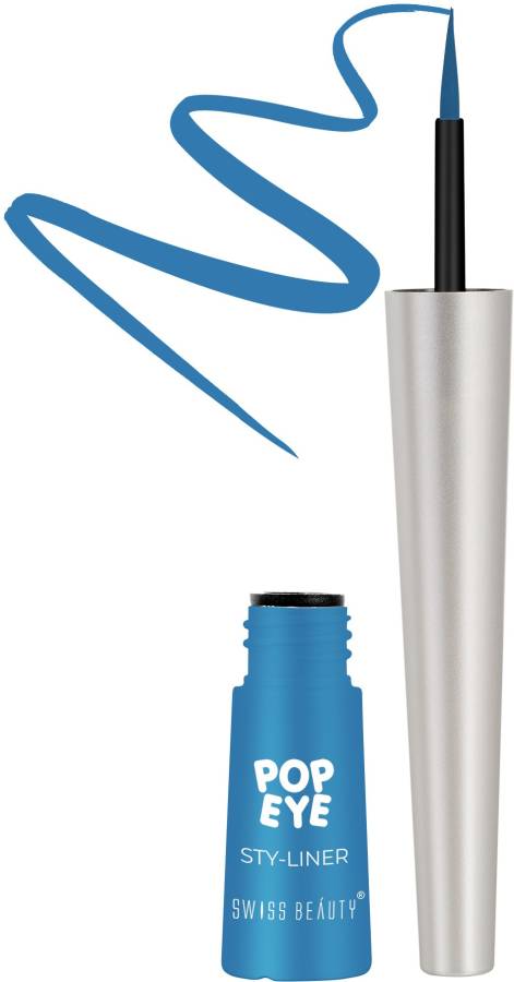 SWISS BEAUTY Pop Eye Eyeliner - Bluebird 3 ml Price in India