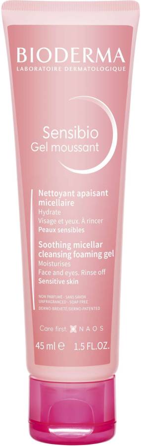 Bioderma Sensibio Soothing Micellar Cleansing Foaming Gel For Sensitive Skin, 45ml Face Wash Price in India