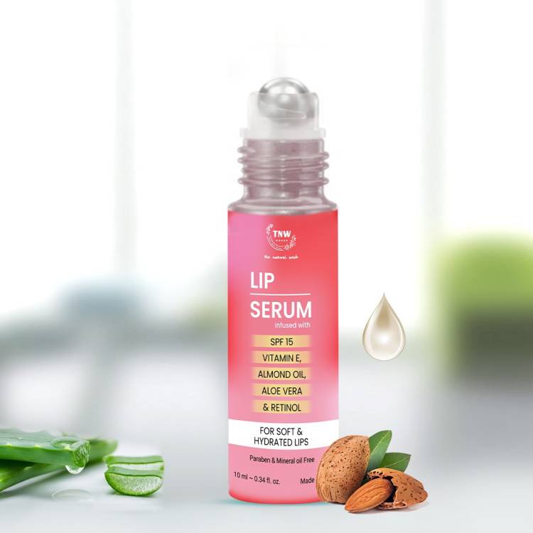 TNW - The Natural Wash Lip Serum Infused With SPF 15 Vitamin E Almond Oil Aloe Vera & Retinol For Soft & Hydrated Lips Paraban & Mineral oil Free strawberry Price in India