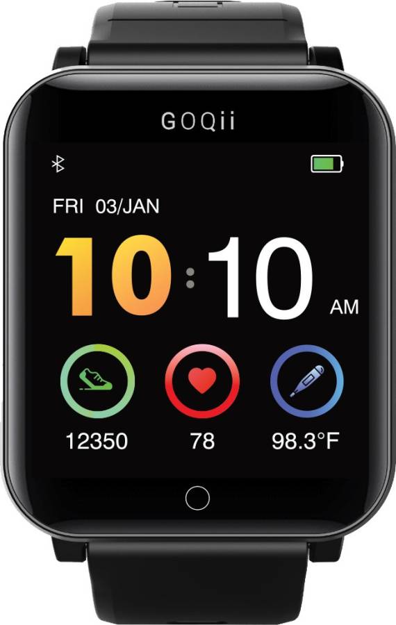 GOQii Smart Vital Fitness, Body Temp with 3 Months Health Coaching Smartwatch Price in India