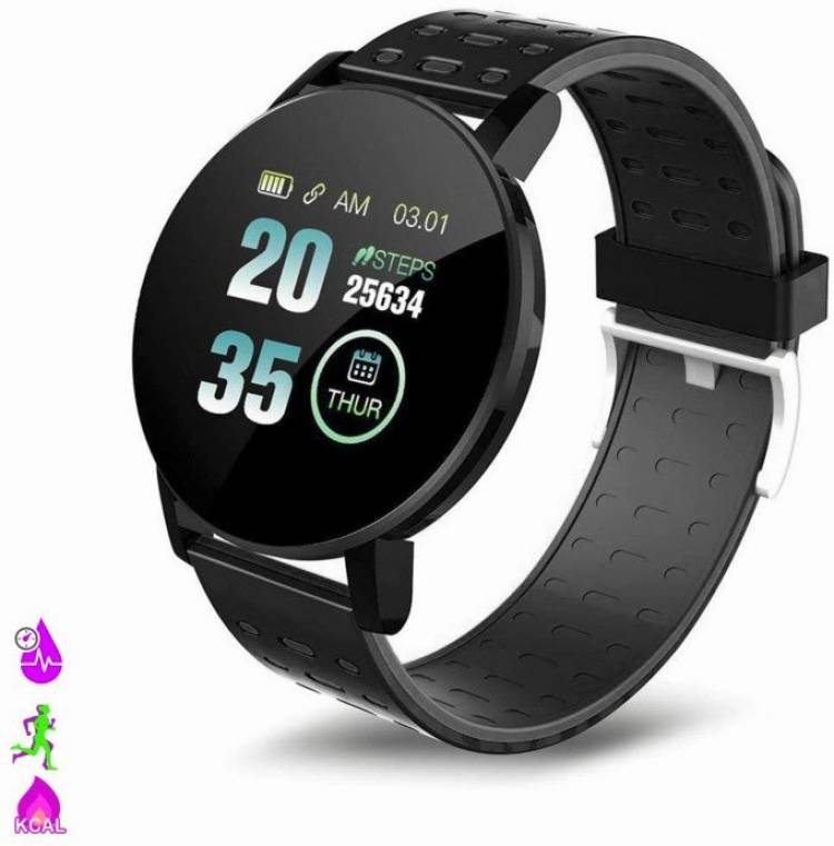 Bygaura Best ID119 smart fitness sports band (black strap only) Smartwatch Price in India