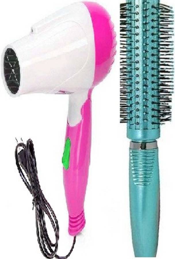 SHAGGY NOVA MINI HAIR DRYER + PROFESSIONAL HAIR STYLING ROUND COMB Electric Hair Styler Price in India