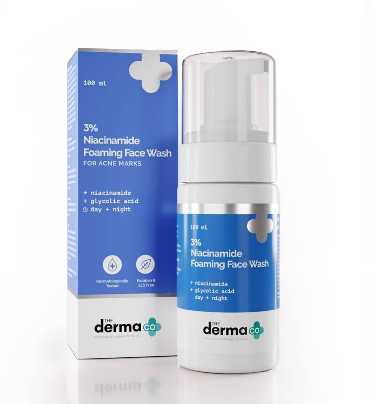 The Derma Co 3% Niacinamide Foaming  for Acne Marks Face Wash Price in India