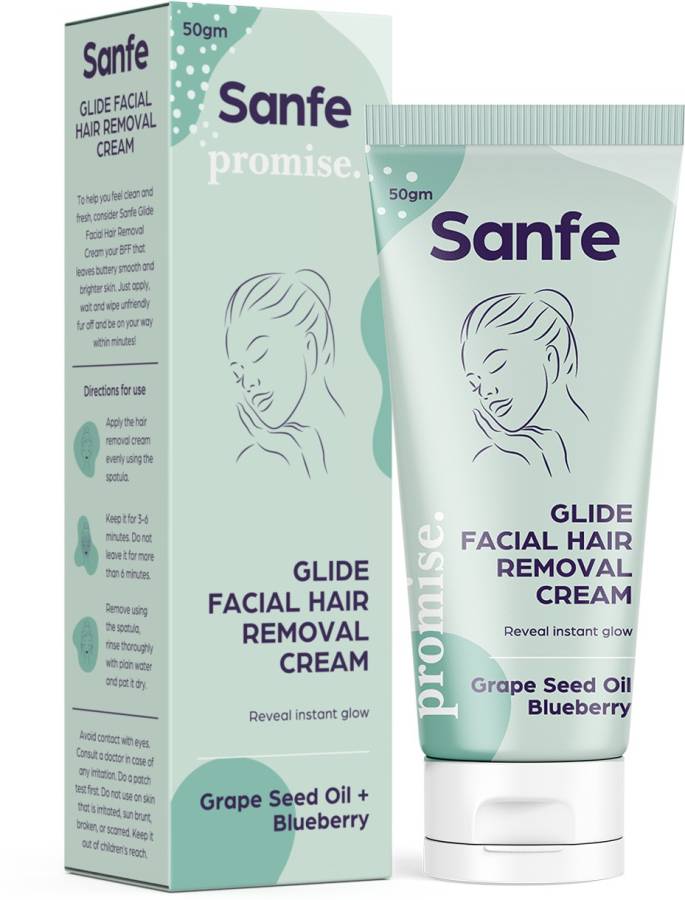 Sanfe Glide Facial Hair Removal Cream |Removes Facial Hair & Slows Hair Regrowth Cream Price in India
