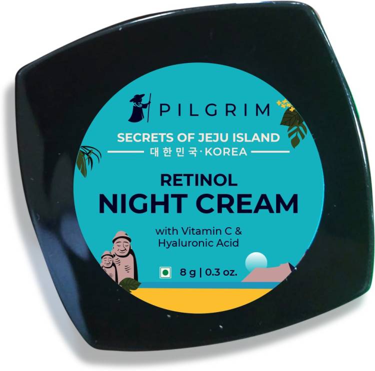 Pilgrim Retinol Night Cream with Vitamin C | Anti Ageing | For Wrinkles & Fine Lines Price in India