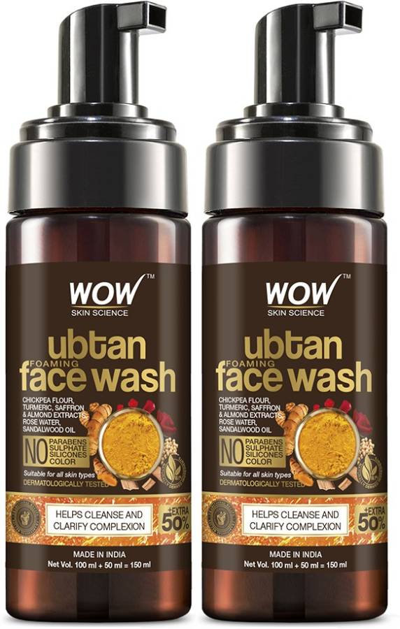WOW SKIN SCIENCE Ubtan Foaming  (Pack of 2) Face Wash Price in India