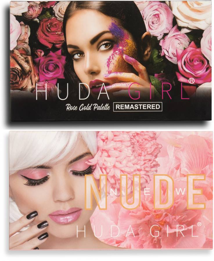 Huda Girl BEAUTY Makeup Kit - Nude and Rose Gold Edition Eye Shadow Palette for Women 40 g Price in India