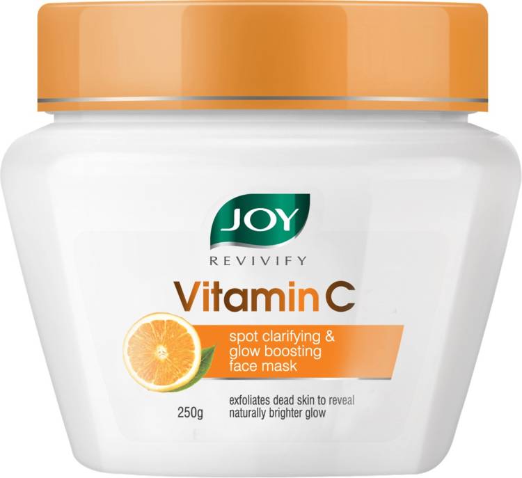 Joy Revivify Vitamin C Face Mask, Spot Clarifying & Glow Boosting Mask With Grapefruit, Tomato, Glycolic, Agran Oil, Calendula & Chamomile, Skin Brightening Face Mask Price in India