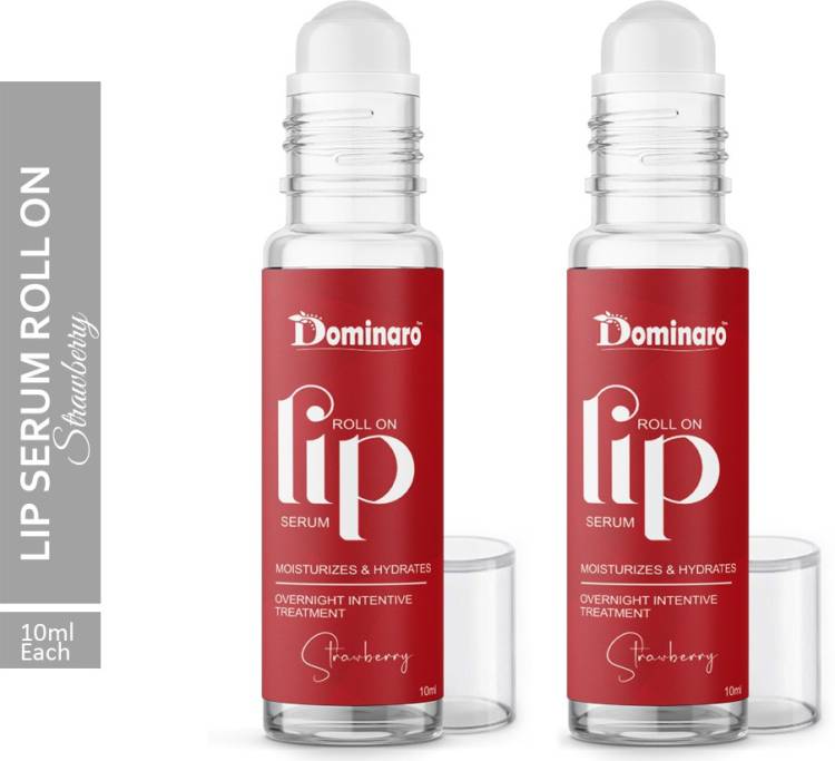 Dominaro Strawberry Pink Lip Serum Roll On, Brightening for Soft Lips With Glossy & Shine Price in India