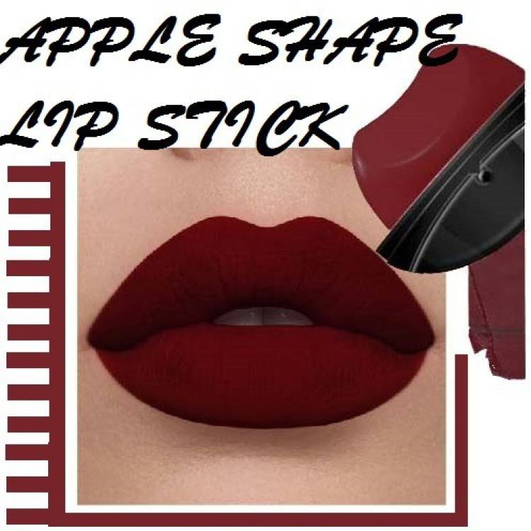 imelda Lip Shape Long Lasting & Waterproof Matte Apple Design Blood Maroon Lip Stick Price in India