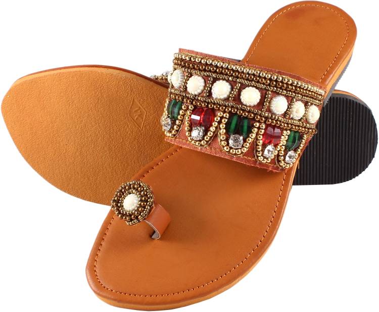 AMAZING TRADERS Women Brown Flats Price in India