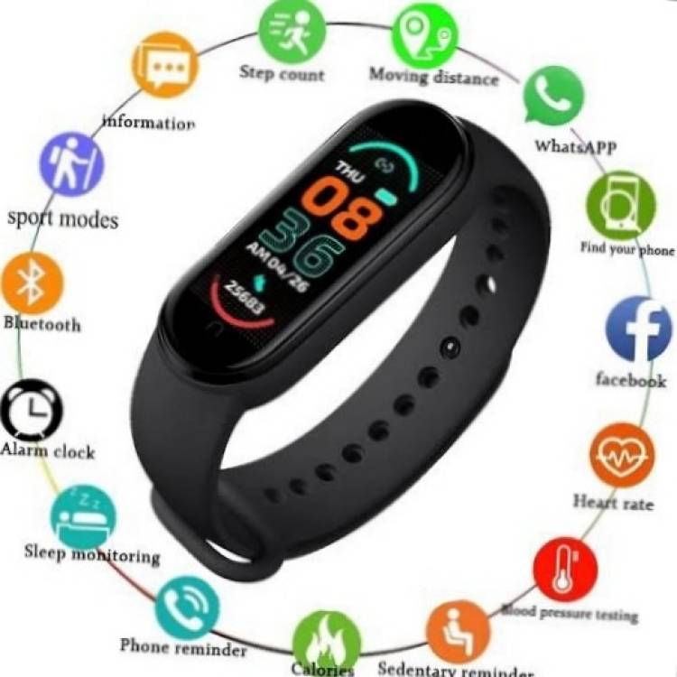 Stybits M6band New smar Bluetooth band with Fitness mode(black strap only) Smartwatch Price in India