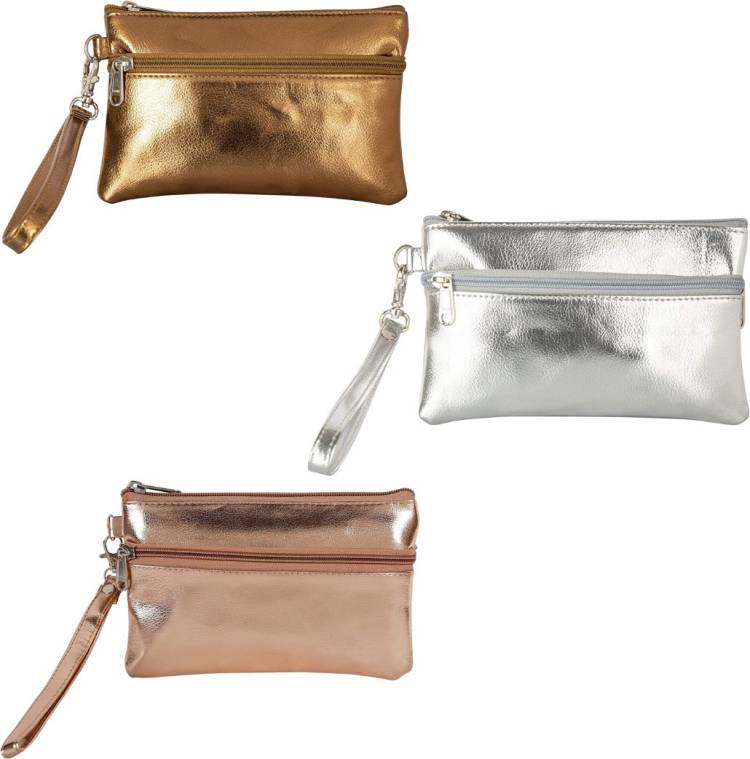 Casual Gold, Silver, Pink  Clutch Price in India