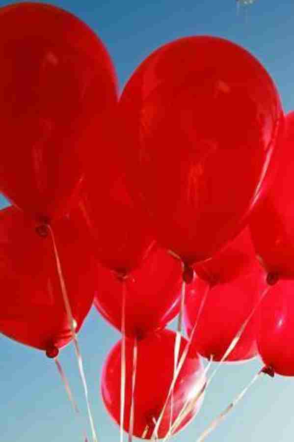 Shopsy.in ADORNIO Solid Metallic RED Balloons For party and