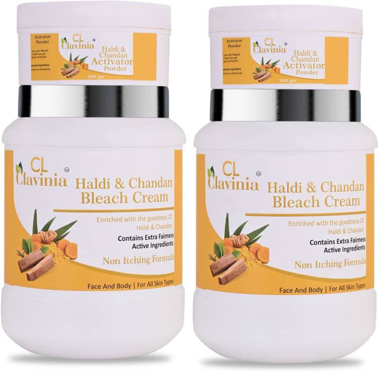CLAVINIA Haldi And Chandan Bleach Cream 1 kg x 2 Price in India