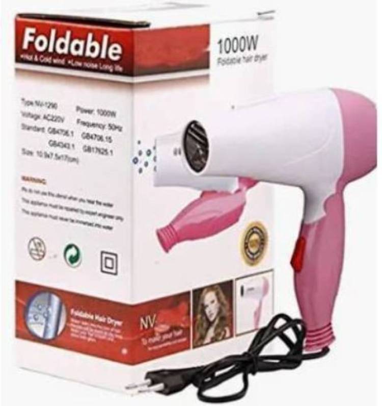 flying india Professional Stylish Foldable Hair Dryer N1290 for UNISEX, 2 Speed Control F142 Hair Dryer Price in India