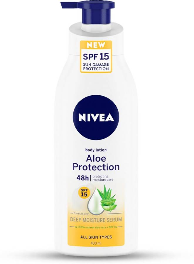 NIVEA Body Lotion, Aloe Protection SPF 15, for Men & Women Price in India
