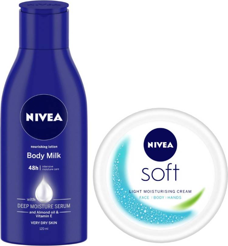 NIVEA Soft Moisturing Crme & Nourishing Body Milk Lotion Price in India