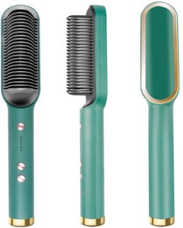 Wunder Vox Electric Hair Straightener Curler Lazy Comb Hot Flat Artifact Brush XIV-84FR-Electric Hair Straightener Curler Lazy Comb Hot Flat Artifact Brush Hair Styler Price in India