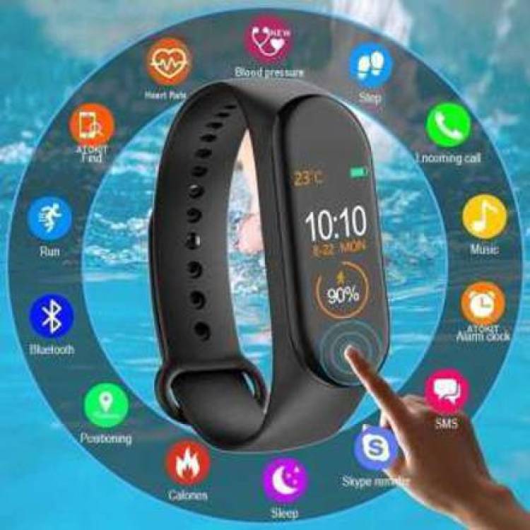 Ykarn Trades M5 Men Women Fitness Sports Smart Band(black strap only) Smartwatch Price in India