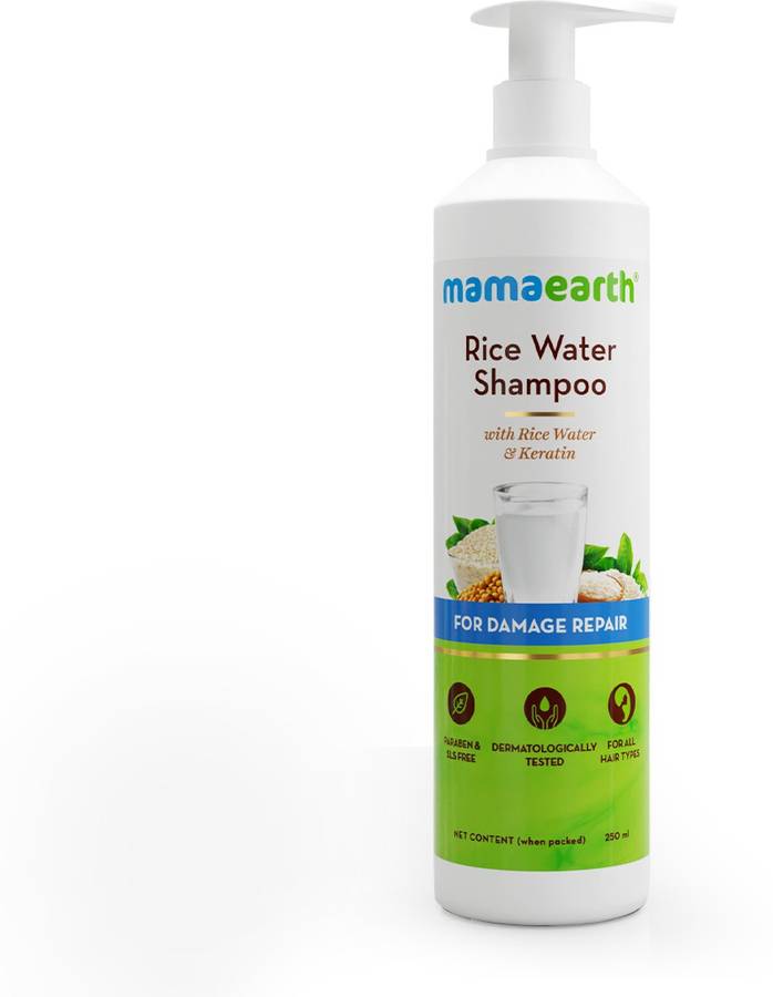 MamaEarth Rice Water Shampoo With Rice Water & Keratin For Damaged, Dry and Frizzy Hair Price in India, Full Specifications & Offers MamaEarth Rice Water Shampoo With Rice Water & Keratin For Damaged, Dry and Frizzy Hair Price in India, Full Specifications & Offers
