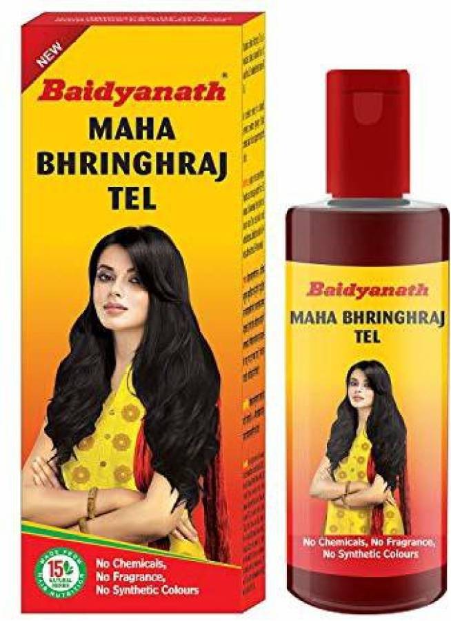 Baidyanath Mahabhringraj Tel - 200ml - Ayurvedic Hair Oil, No Added Chemicals or Fragrance Hair Oil Price in India