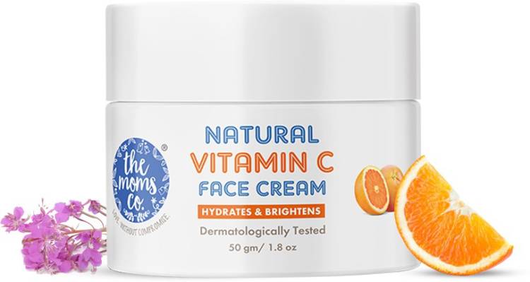 The Moms Co. Natural Vitamin C Face Cream I Clean & Brighten Skin I Oil Free Look I Instant Glow I Orange Beads Price in India