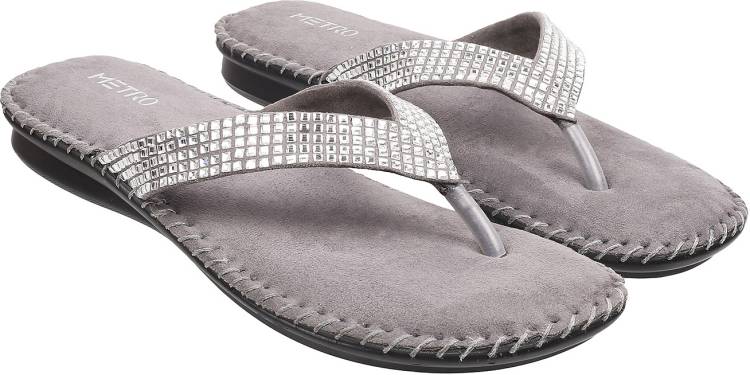 Women Grey Flats Sandal Price in India