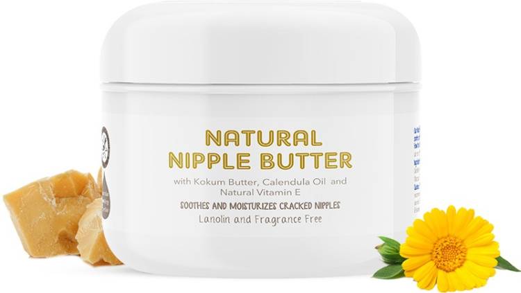 The Moms Co. Natural Nipple Butter with Vitamin E & Calendula |Soothes Sore Cracked Nipples Price in India