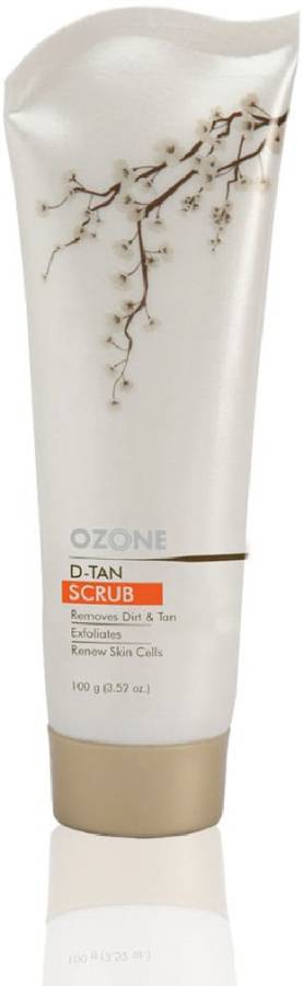 OZONE D-Tan Face Scrub 100 G - For Tan Removal. Helps Removes Tan, Prevents Sun Damage & Boosts Skin Complexion Scrub Price in India