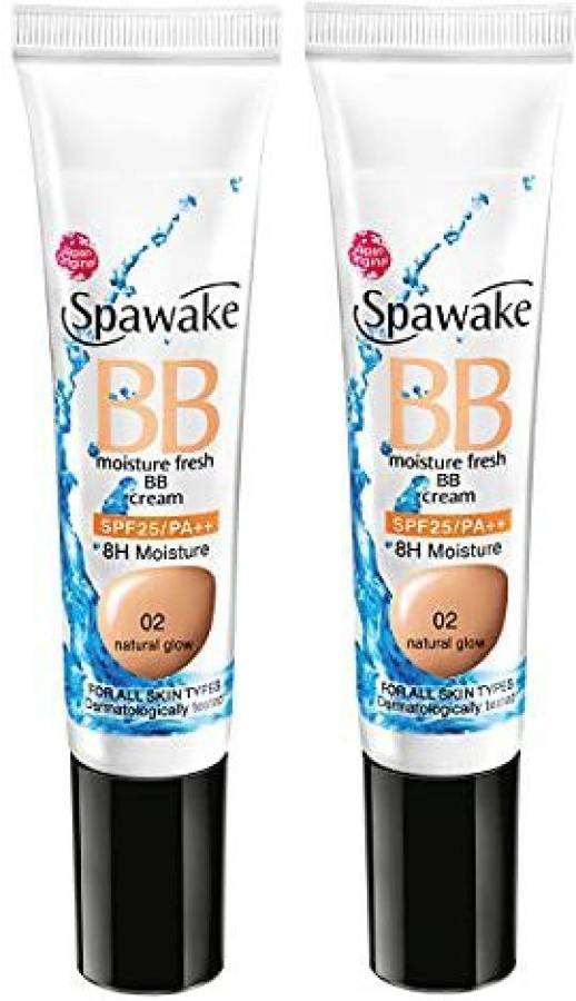 Spawake BB Cream 02 with SPF25/PA++, All Skin Types, 30g each, Pack of 2 Foundation Price in India