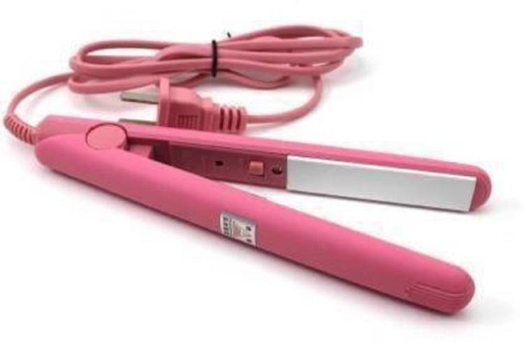 UKRAINEZ Hair Ceramic Straightener Flat Iron Specially Designed (Pink) Mini Hair Straightener AA-23, Mini Hair Straightener Ceramic Plates Fast Heat up Hair Straightener Price in India