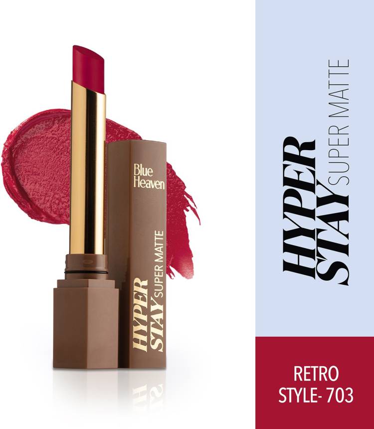 BLUE HEAVEN Hyperstay Super Matte Lipstick, Retro Style, 703, 2.2 gm Price in India