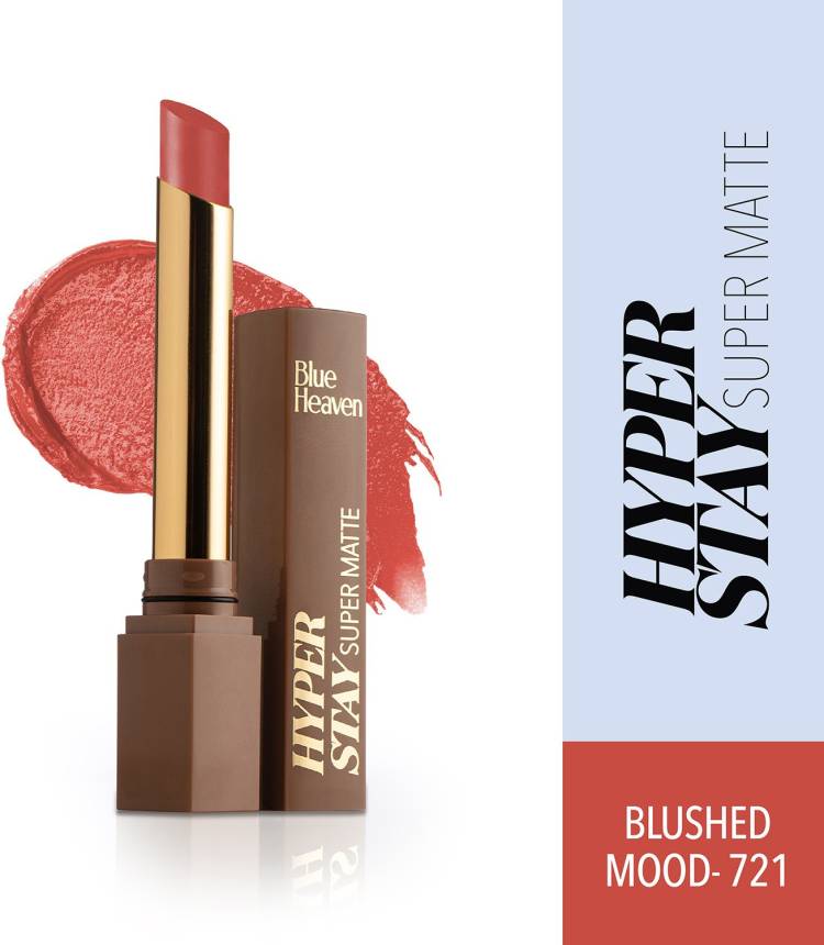 BLUE HEAVEN Hyperstay Super Matte Lipstick, Blushed Mood, 721, 2.2 gm Price in India