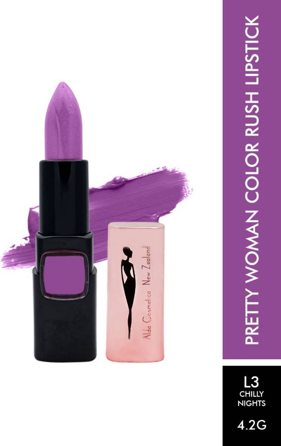 pretty woman Matte Long Lasting Rush Chilly Nights Finish purple Lipstick 4.2g Price in India
