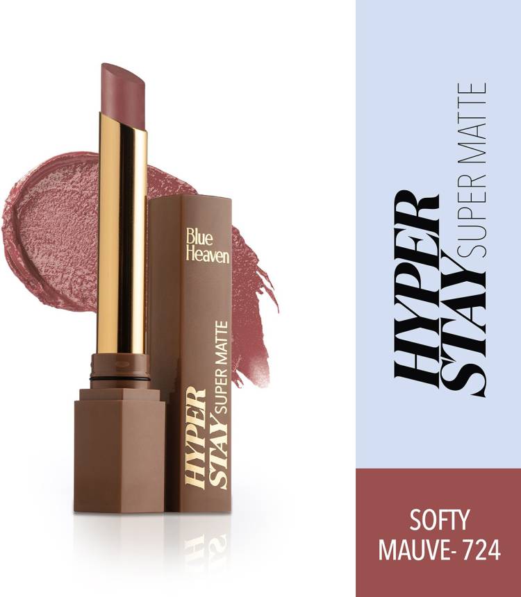 BLUE HEAVEN Hyperstay Super Matte Lipstick, Softy Mauve, 724, 2.2 gm Price in India