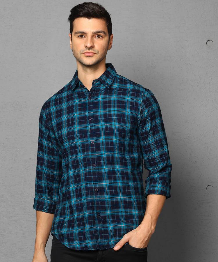 Men Regular Fit Checkered Casual Shirt Price in India