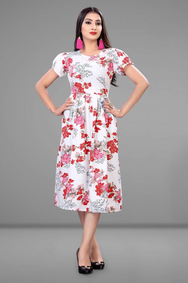 Women A-line Multicolor Dress Price in India