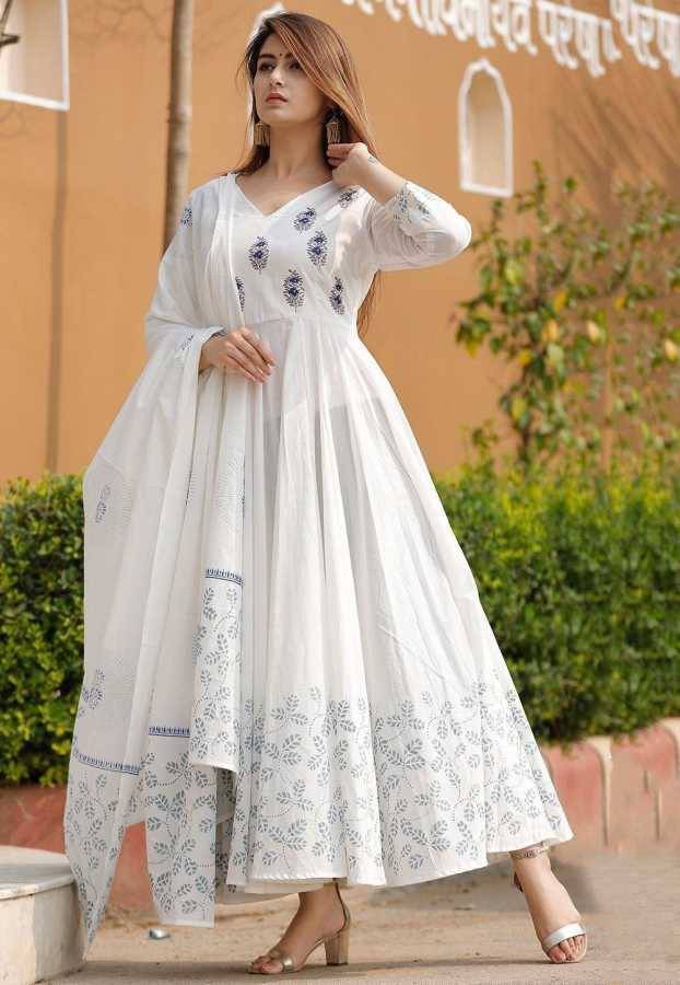 Linen anarkali shop