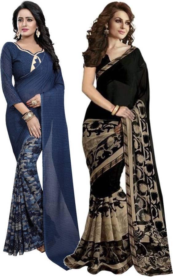 Printed Daily Wear Georgette Saree Price in India