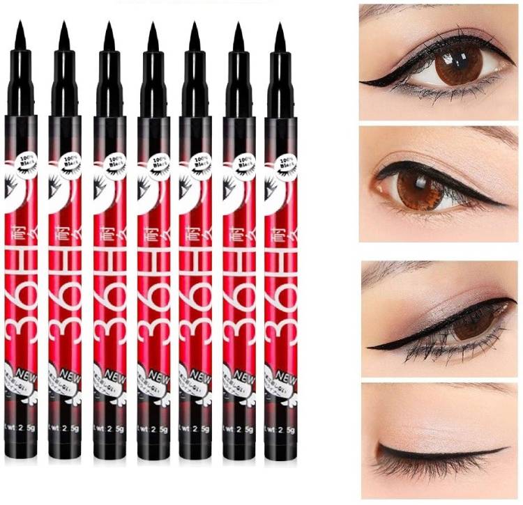 teayason Insta Beauty Water & Smudge Proof 36 Hour Long Lasting Liquid EyeLiner Pack of 7 17.5 g Price in India
